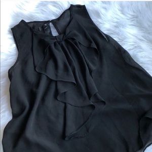 BCX Tops - • BCX • Sheer Black Bow Front Blouse BCX Tops - • BCX • Sheer Black Bow Front Blouse
